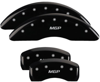 MGP 4 Caliper Covers Engraved Front & Rear MGP Black Finish Silver Char 2018 Kia Sportage MGP