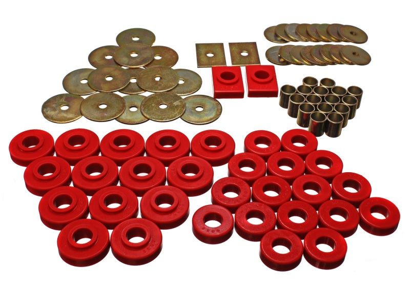 Energy Suspension Gm Body Mount Set - Red - eliteracefab.com