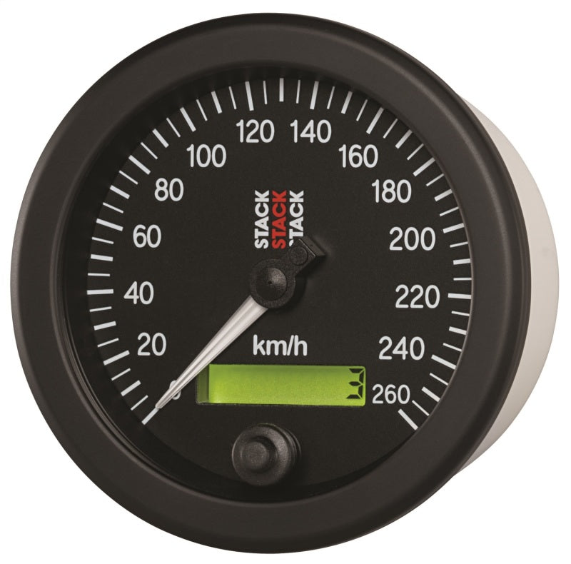 Autometer Stack 88mm 0-260 KM/H Electronic Speedometer - Black ST3802