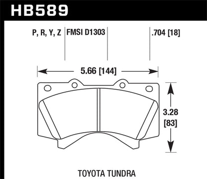 Hawk 08-10 Toyota Land Cruiser / 07-10 Tundra Super Duty Street Front Brake Pads - eliteracefab.com