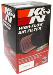 K&N Round Tapered Universal Air Filter 4 inch Flange 5 3/8 inch Base 4 inch Top 7 inch Height - eliteracefab.com