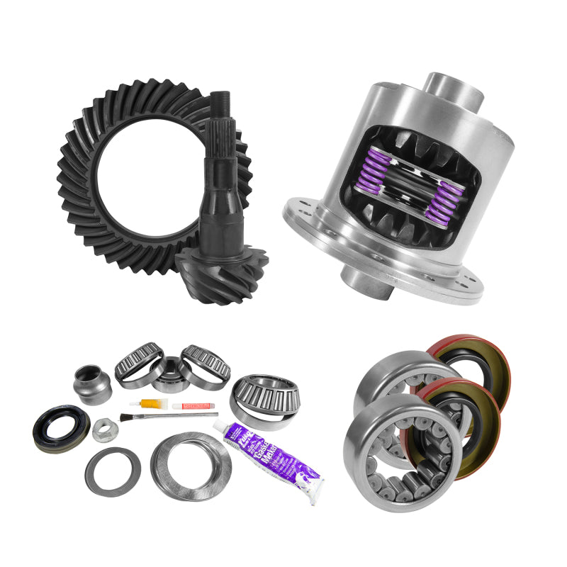 Yukon 9.75in Ford 3.55 Rear Ring & Pinion Install Kit 34 Spline Positraction Axle Bearings Yukon Gear & Axle