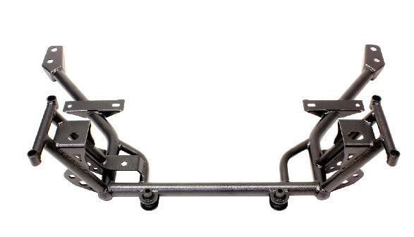 BMR K-MEMBER 1/2" LOWERED MOUNTS STANDARD RACK MOUNTS BLACK (05-14 MUSTANG/GT500) - eliteracefab.com