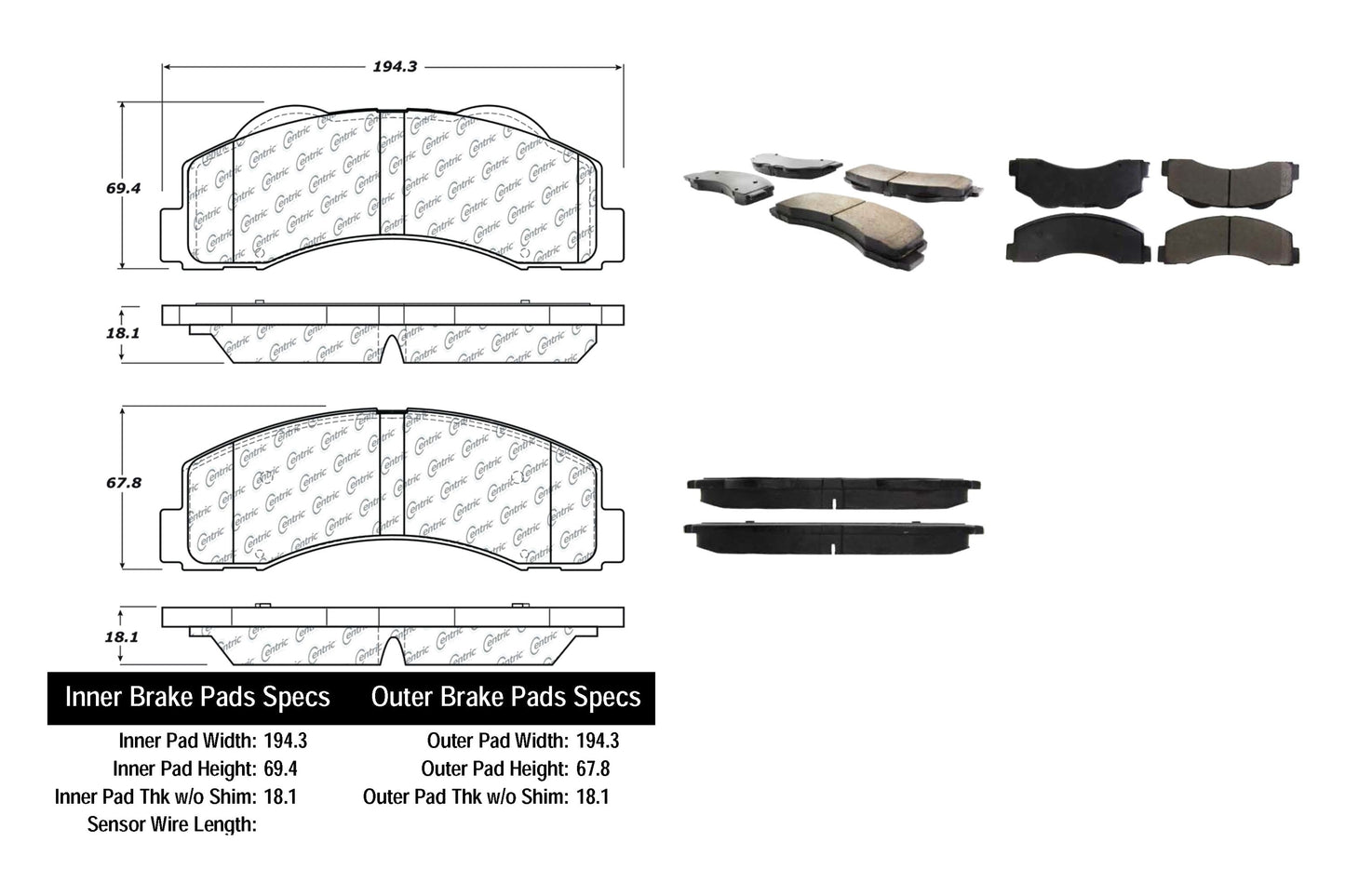 POSIQUIET 10-14 FORD F-150 FRONT CERAMIC BRAKE PADS, 105.14140 - eliteracefab.com