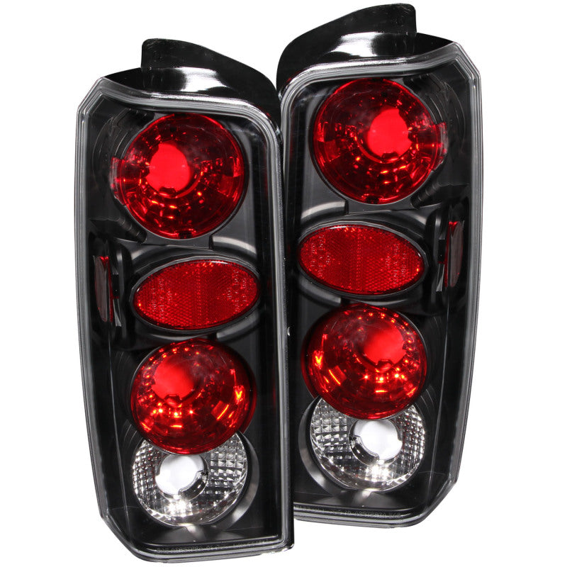 ANZO USA Jeep Cherokee Taillights Black; 1997-2001 - eliteracefab.com