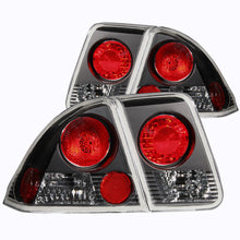 Load image into Gallery viewer, ANZO USA Honda Civic 4dr Taillights Black; 2001-2004 - eliteracefab.com