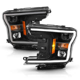 ANZO FORD F-150 18-20 PROJECTOR PLANK STYLE HEADLIGHTS BLACK - 111467