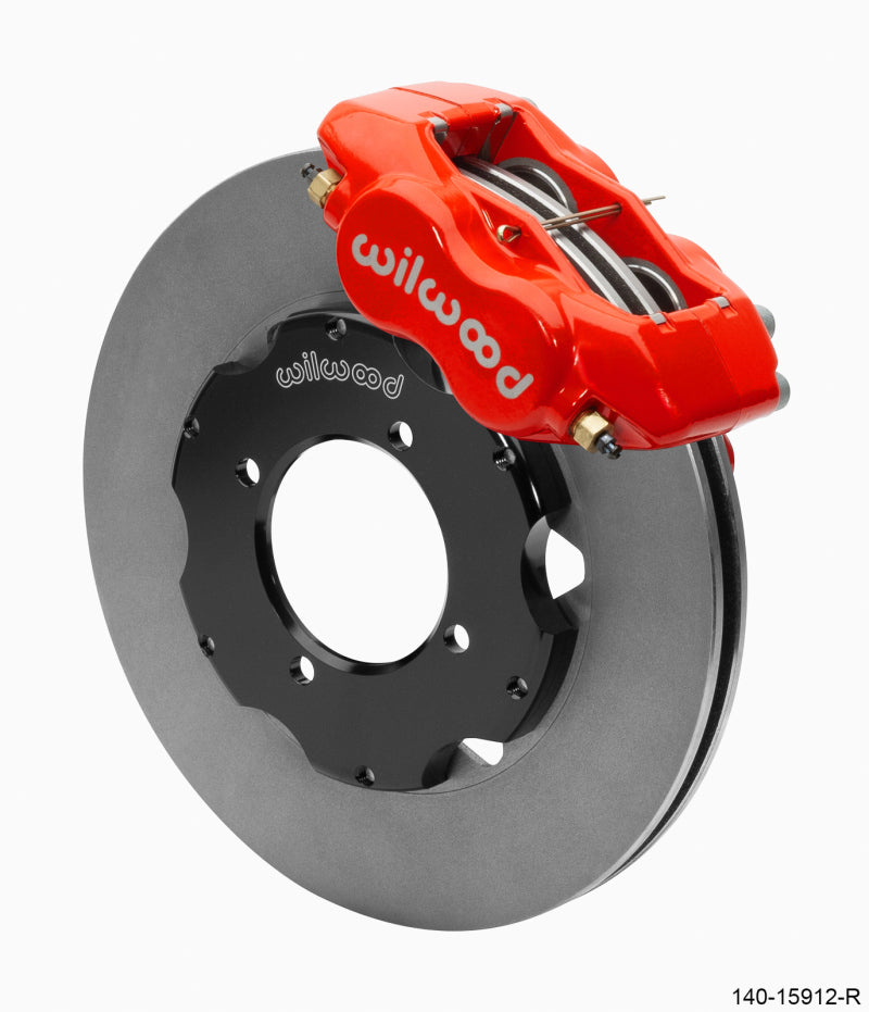 Wilwood Dynalite Front Big Brake Kit 11.00in ULHP-30 Vane Plain Face Rotors - Red Wilwood