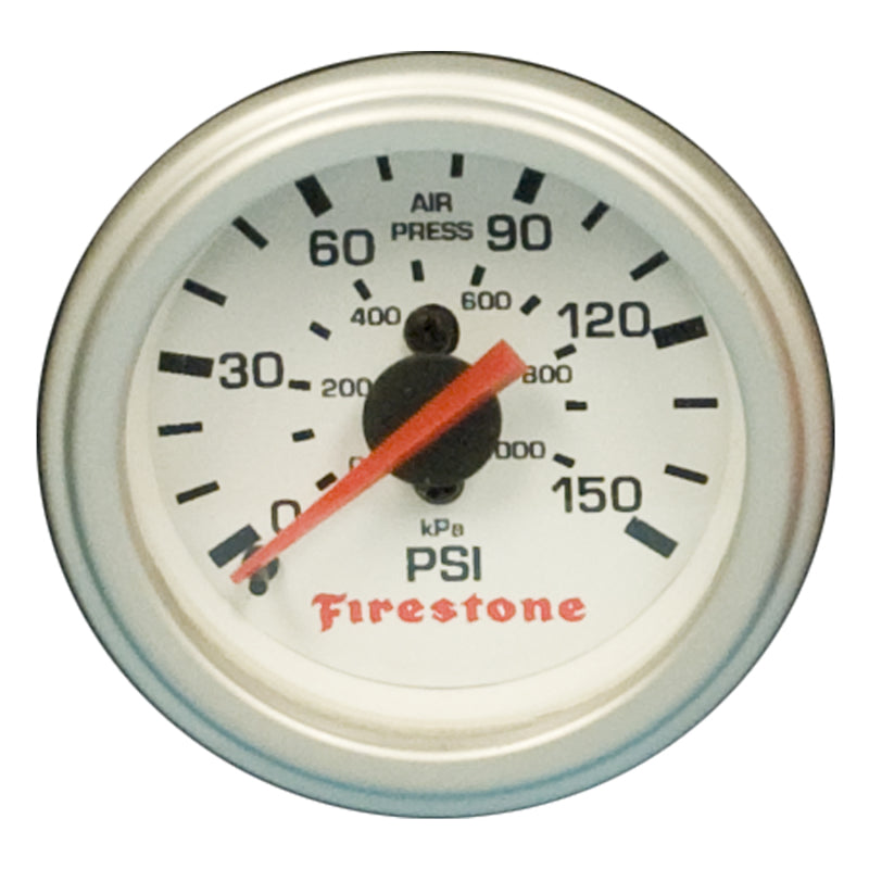 Firestone Replacement Single Pressure Gauge - White Face (For PN 2225 / 2229 / 2196) (WR17609181) - eliteracefab.com