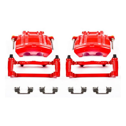 Power Stop 2012 Chrysler 300 Front Red Calipers w/Brackets - Pair - eliteracefab.com