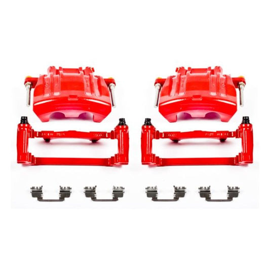 Power Stop 2012 Chrysler 300 Front Red Calipers w/Brackets - Pair - eliteracefab.com