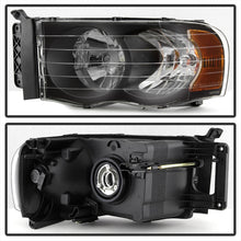 Load image into Gallery viewer, Xtune Dodge Ram 1500 02-05 Amber Crystal Headlights Black HD-JH-DR02-AM-BK - eliteracefab.com