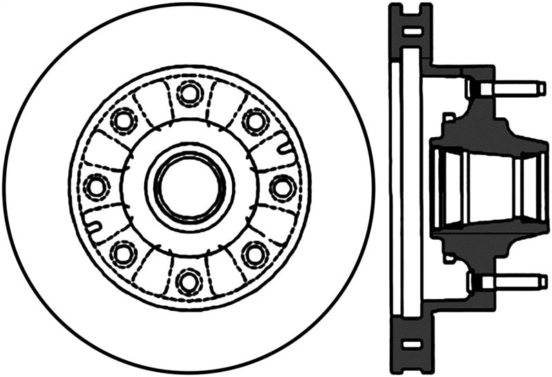 StopTech 00-02 Ford Excursion 2WD / 99-00 F250 SD 2WD Front Right Slotted CRYO-STOP Brake Rotors Stoptech