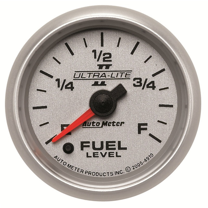Autometer Ultra-Lite II 2-1/16in 0-280 Ohm Programmable Fuel Level Gauge 4910