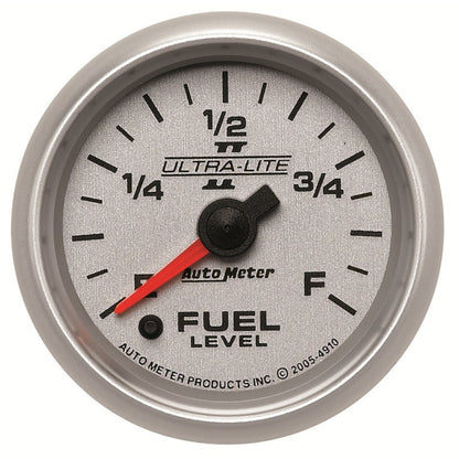 Autometer Ultra-Lite II 2-1/16in 0-280 Ohm Programmable Fuel Level Gauge 4910