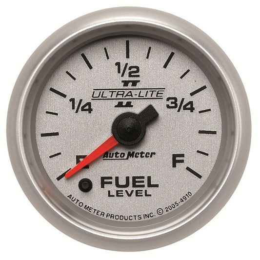 Autometer Ultra-Lite II 2-1/16in 0-280 Ohm Programmable Fuel Level Gauge 4910