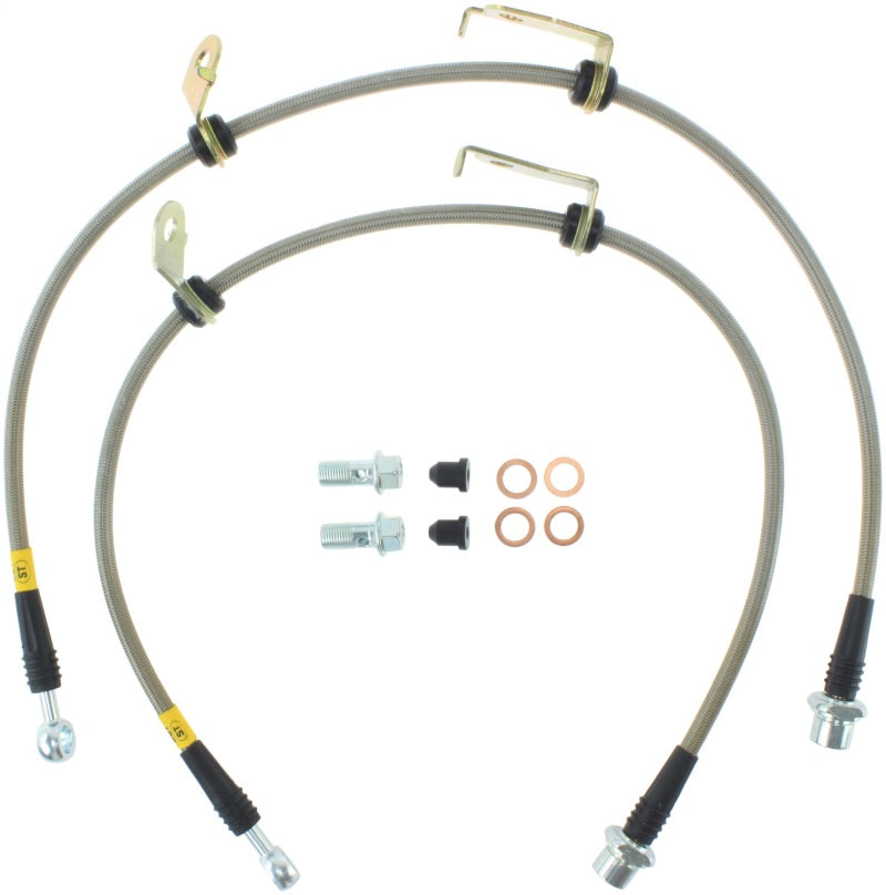 StopTech 08+ Scion xB Front Stainless Steel Brake Lines - eliteracefab.com