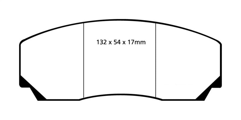 EBC 90-00 Aston Martin Vantage 5.3 (Twin Supercharged)(AP) Yellowstuff Front Brake Pads - eliteracefab.com