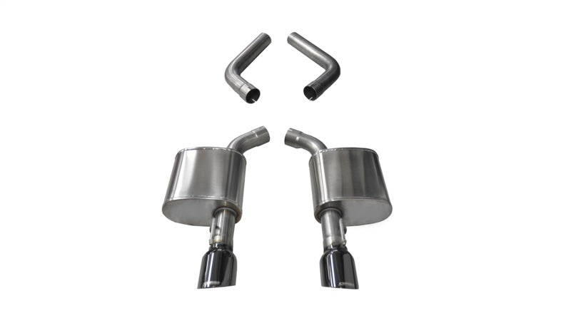 Corsa 15-19 Dodge Charger 6.4L/17-19 Dodge Charger 5.7L Black Sport AxleBack Exhaust w/4.5in Tips - eliteracefab.com