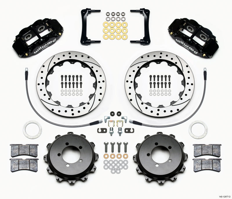 Wilwood Narrow Superlite 4R Rear Kit 12.88in Drilled 2008-2012 Subaru WRX w/Lines Wilwood