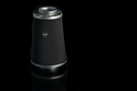 Weapon R Air Filter 4in Inlet / 10in Tall / 6.5in Wide - Gunmetal Cage / Black Foam - eliteracefab.com