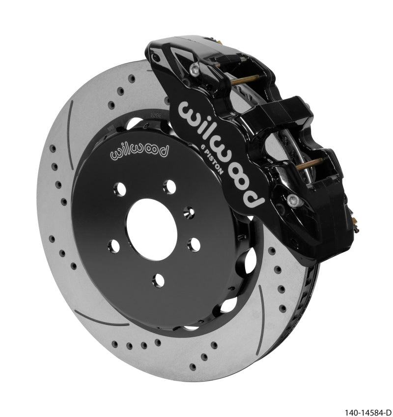 Wilwood AERO6 Front Kit 14.00in BBK - 08-12 Audi A4/A5/S5 - SRP Drilled & Slotted Rotor Wilwood