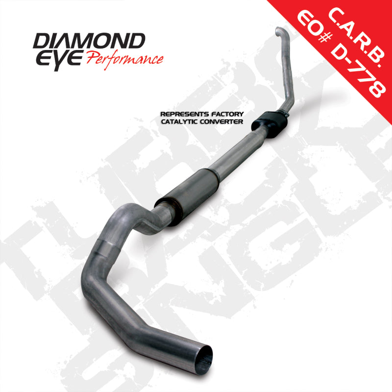 Diamond Eye KIT 5in TB SGL SS: 94-97 FORD 7.3L F250/F350 PWRSTROKE NFS W/ CARB EQUIV STDS Diamond Eye Performance