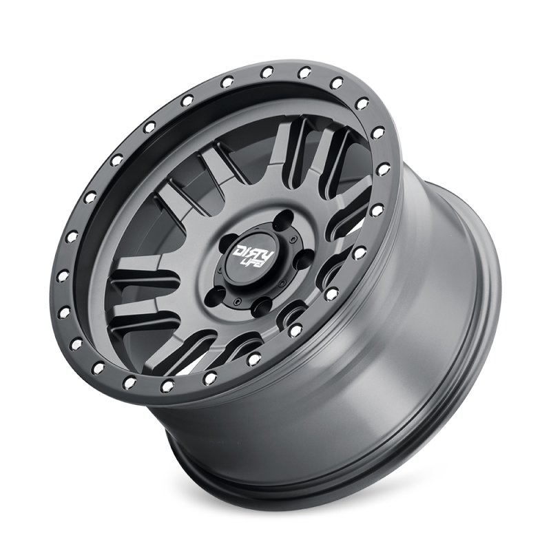 Dirty Life 9309 Canyon Pro 17x9/5x127 BP/-12mm Offset/71.5mm Hub Satin Graphite Wheel - Beadlock Dirty Life