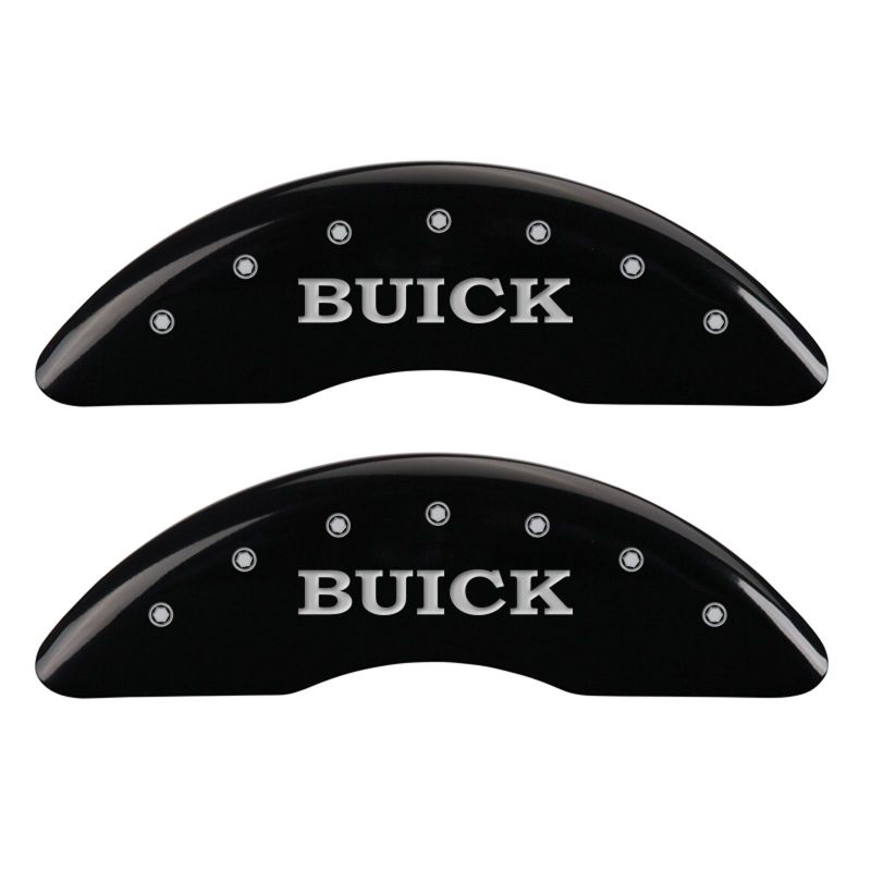 MGP 4 Caliper Covers Engraved Front Buick Rear Black Finish Silver Char 2016 Buick Regal MGP