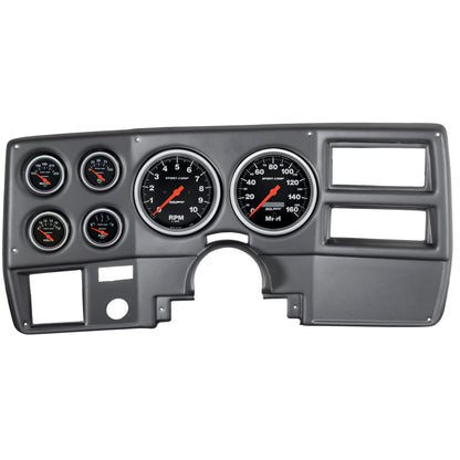 Autometer Sport-Comp 73-83 Chevy Truck/ Suburban Dash Kit 6pc Tach / MPH / Fuel / Oil / WTMP / Volt 7027-SC