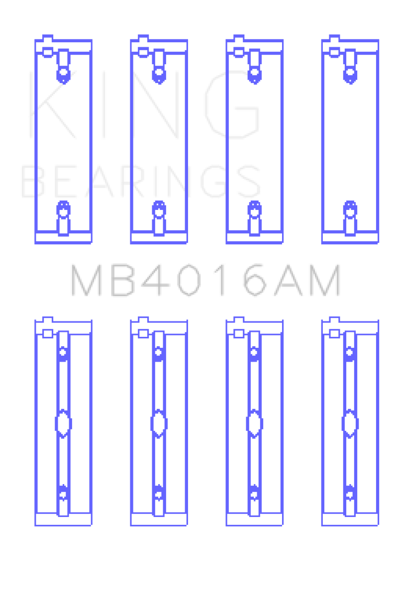 King Mitsubishi 181CI 3.0L 6G72 V6 (Size +0.25) Main Bearing Set King Engine Bearings