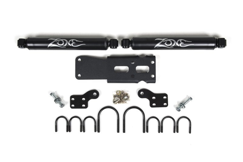 Zone Offroad 07-18 Jeep Wrangler JK Dual Steering Stabilizer Kit - eliteracefab.com