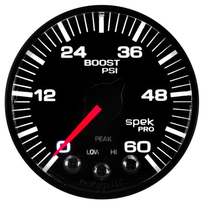 Autometer Spek-Pro 52.4mm 0-60 PSI Digital Stepper Motor Boost Gauge P304328
