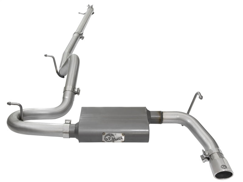 aFe Scorpion 2-1/2in Aluminized Steel Cat Back Exhaust 07-17 Jeep Wrangler V6-3.6/3.8L (4 Dr) aFe