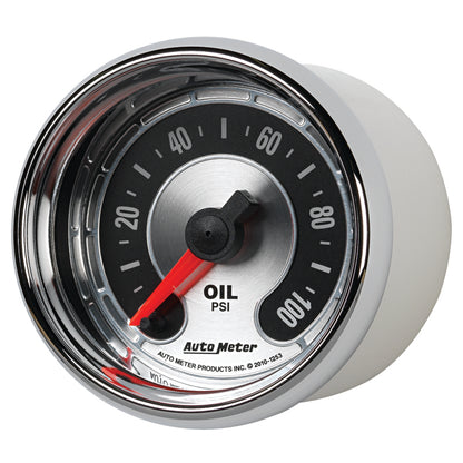 Autometer American Muscle 52mm Full Sweep Electric 0-100 PSI Oil Pressure Gauge 1253