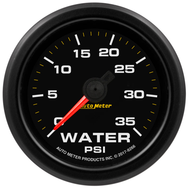 Autometer Extreme Environment 2-1/16in 35PSI Water Pressure Gauge w/ Warning 9266