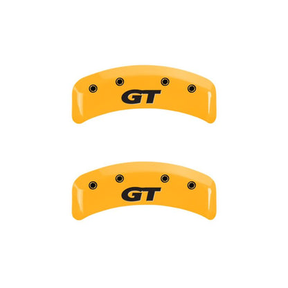 MGP 4 Caliper Covers Engraved Front Mustang Rear Sn95/Gt Yellow Finish Black Char 2001 Ford Mustang MGP