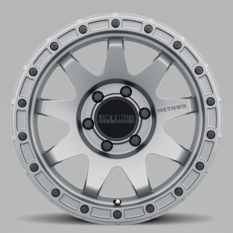 Method MR317 17x8.5 0mm Offset 6x135 87mm CB Matte Titanium Wheel - eliteracefab.com