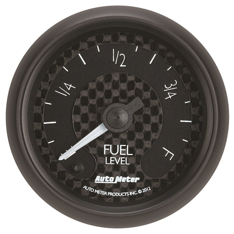 Autometer GT Series 52mm Full Sweep Electronic 0-280 ohm Fuel Level Programmable Empty-Full Range 8010