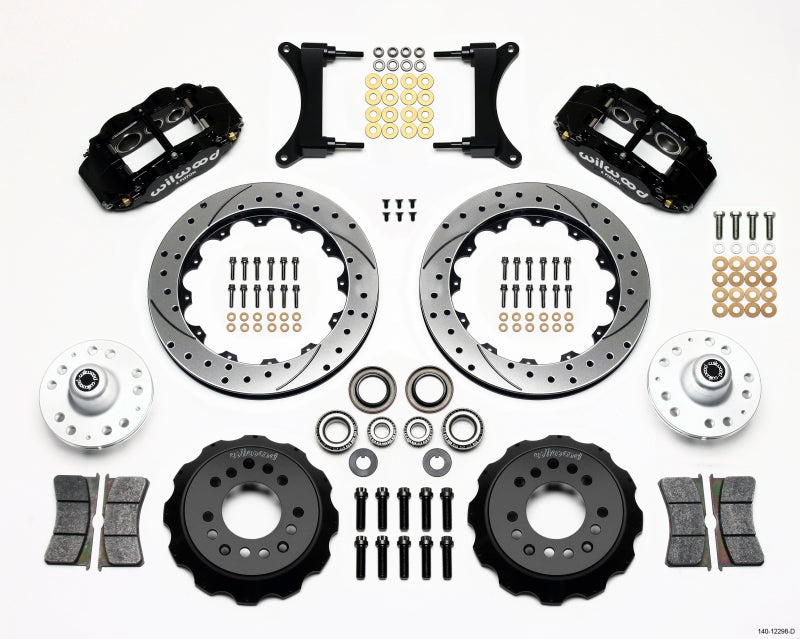 Wilwood Narrow Superlite 6R Front Hub Kit 12.88in Drilled 79-87 GM G Body Wilwood