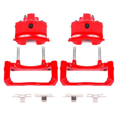 Power Stop 07-09 Chrysler Aspen Rear Red Calipers w/Brackets - Pair - eliteracefab.com