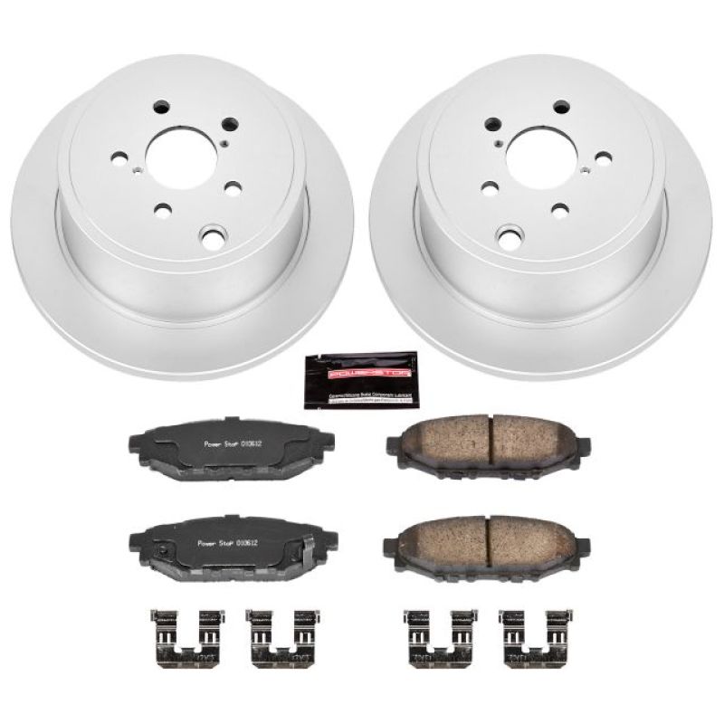 Power Stop 13-16 Subaru BRZ Rear Z17 Evolution Geomet Coated Brake Kit - eliteracefab.com