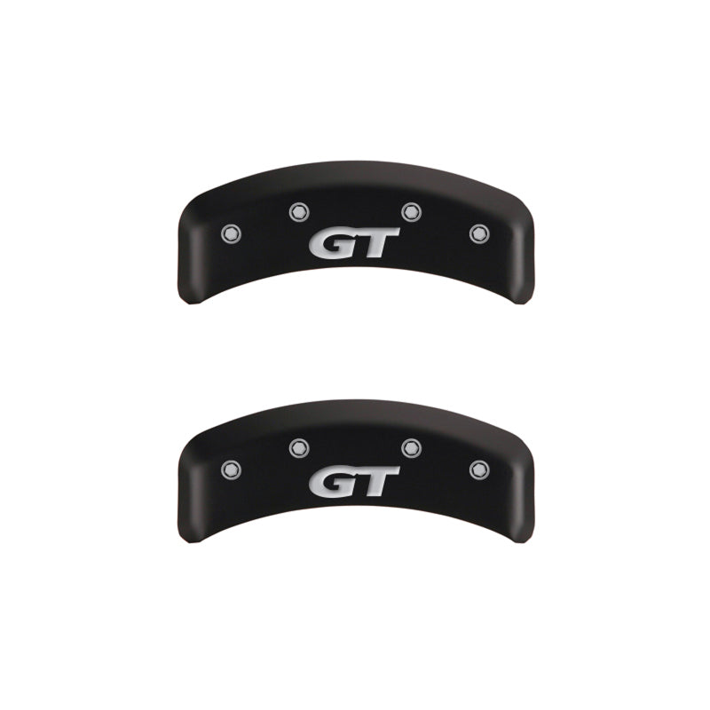 MGP 4 Caliper Covers Engraved Front Mustang Engraved Rear SN95/GT Red finish silver ch - eliteracefab.com