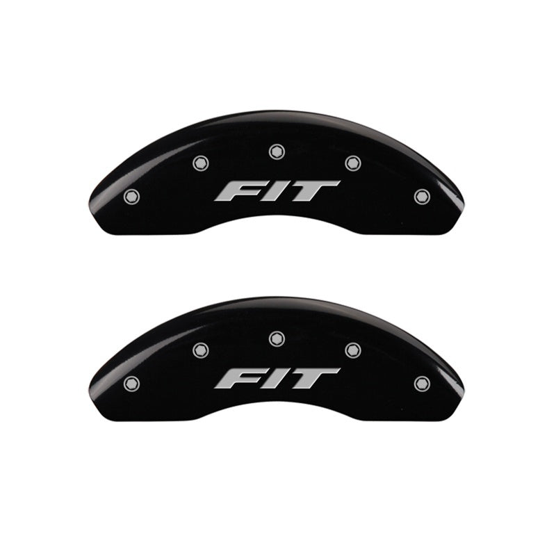 MGP Front set 2 Caliper Covers Engraved Front FIT Black finish silver ch MGP