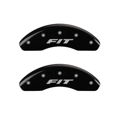 MGP Front set 2 Caliper Covers Engraved Front FIT Black finish silver ch MGP