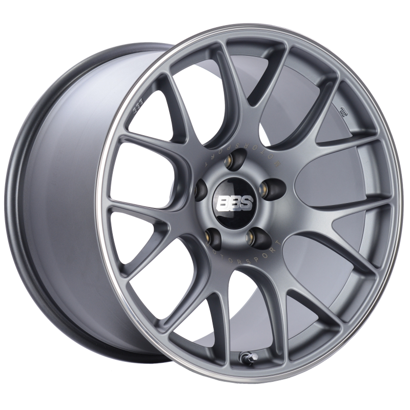 BBS CH-R 19x12 5x130 ET45 CB71.6 Satin Titanium Polished Rim Protector Wheel CH112TIPO