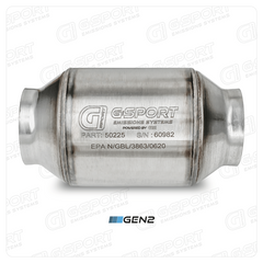 GESI G-Sport 400 CPSI GEN 2 EPA Approved 2.5in Inlet/Outlet Catalytic Converter - eliteracefab.com