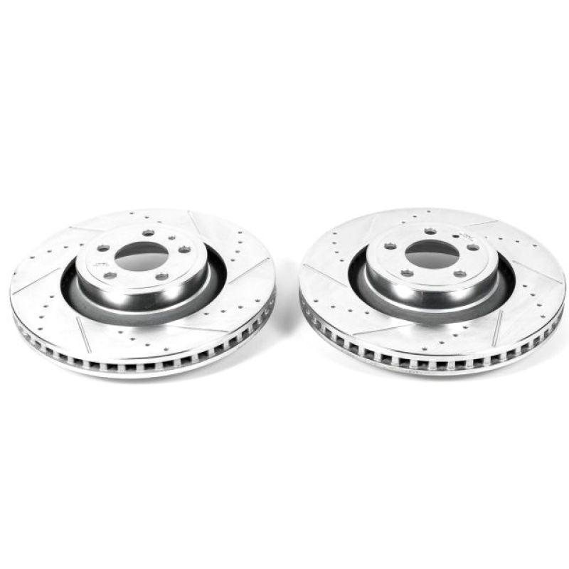 Power Stop 15-19 Ford Mustang Front Evolution Drilled & Slotted Rotors - Pair - eliteracefab.com