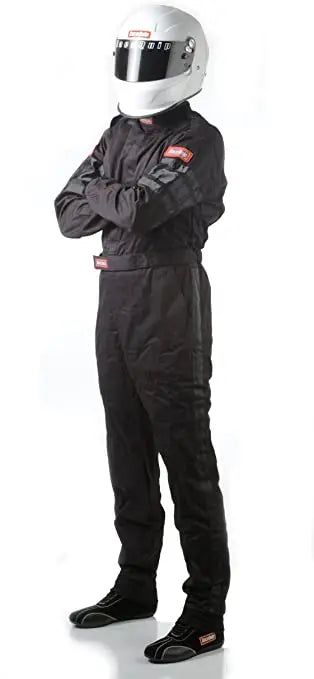 RaceQuip Black SFI-1 1-L Suit - Medium - eliteracefab.com