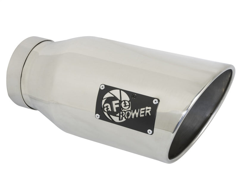 aFe MACHForce-Xp 5in Inlet x 7in Outlet x 15in length 409 Stainless Steel Exhaust Tip - eliteracefab.com